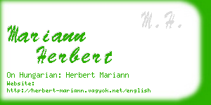 mariann herbert business card